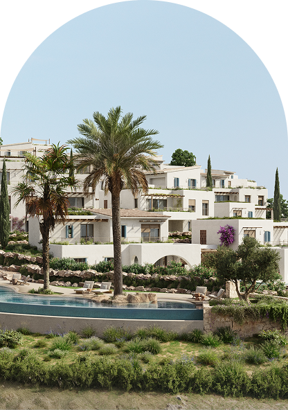 Casas de estilo mediterráneo integradas en la naturaleza en Oropesa del Mar